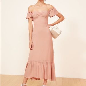Reformation butterfly dress in blush